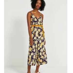 Frank & Oak Silk-Viscose Floral Jumpsuit Sz. M